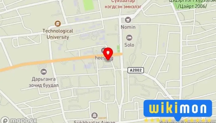 гэсэн газрын зураг Мэдээлэл Холбооны Сүлжээ ТӨК Сүхбаатар аймгийн газар Компаний Оффис дээр Баруун−Урт