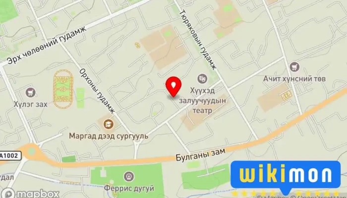 гэсэн газрын зураг Мэндбулаг өрхийн эмнэлэг Эмнэлэг дээр Эрдэнэт