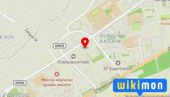 гэсэн газрын зураг Modern restaurant cafeteria Гэр Бүлийн Ресторан дээр Чойбалсан