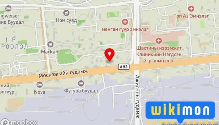 гэсэн газрын зураг Mongol Daatgal Sapporo Salbar Даатгалын Компани дээр Улаанбаатар