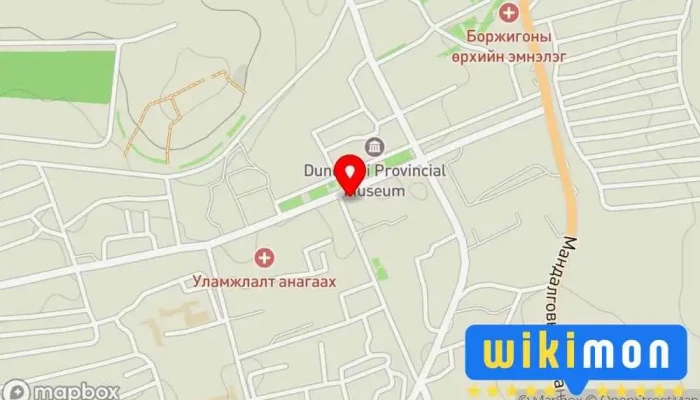 гэсэн газрын зураг Монгол шуудан ХК Шуудан дээр Мандалговь