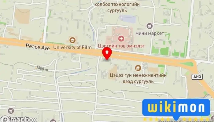 гэсэн газрын зураг Mongol Zoog Mongolian restaurant Ресторан дээр Өнөр Хороолол