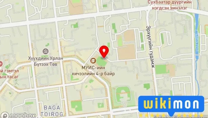 гэсэн газрын зураг Mongolian State University of Arts and Culture 5th building Урлагийн Сургууль дээр Улаанбаатар