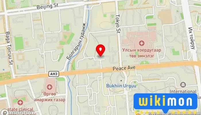 гэсэн газрын зураг Монголын Хөдөө Аж Ахуйн Бирж Санхүүгийн Байгууллага, ХАА-н холбоо дээр Улаанбаатар