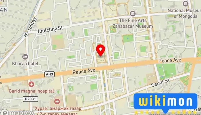 гэсэн газрын зураг Мөнгөн талст - УИД 6 давхарт Үнэт эдлэлийн дэлгүүр дээр Улаанбаатар