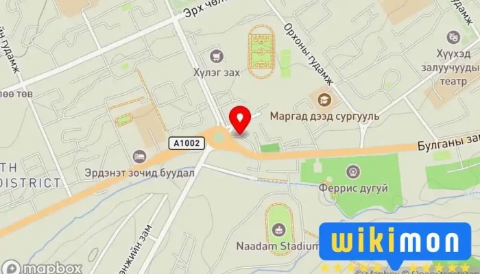 гэсэн газрын зураг MT Шатахуун түгээх станц дээр Эрдэнэт
