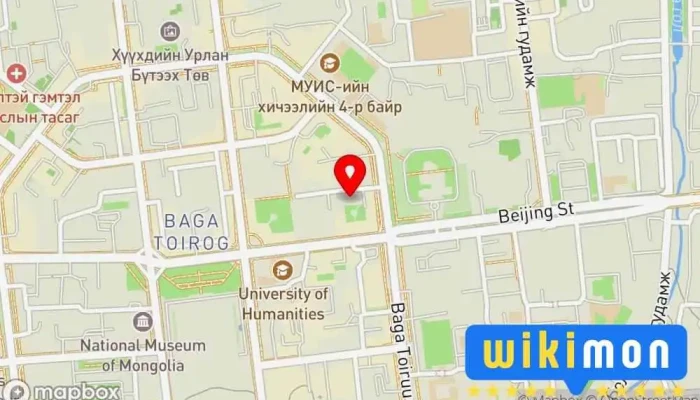 гэсэн газрын зураг МУИС Багш оюутны хөгжлийн төв Боловсролын төв дээр Улаанбаатар