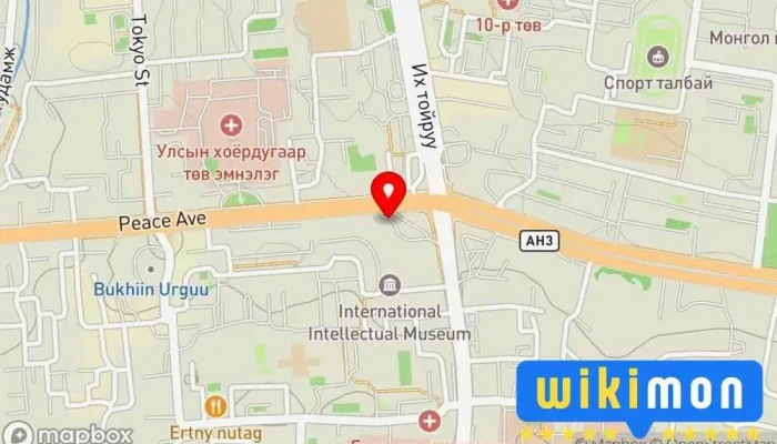 гэсэн газрын зураг нарийн гарц олон хэл, хэл шинжлэлийн хүрээлэн төв салбар  дээр Улаанбаатар