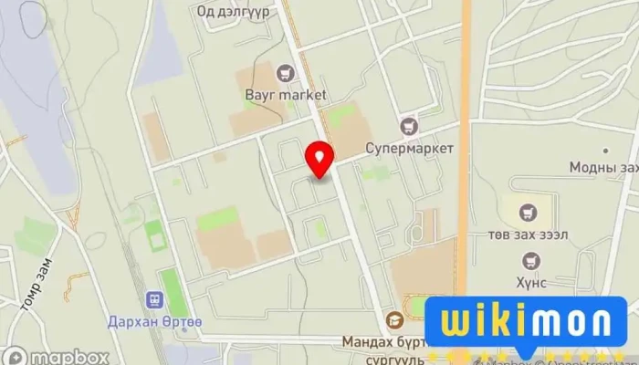 гэсэн газрын зураг NES Махны дэлгүүр Махны дэлгүүр дээр Дархан