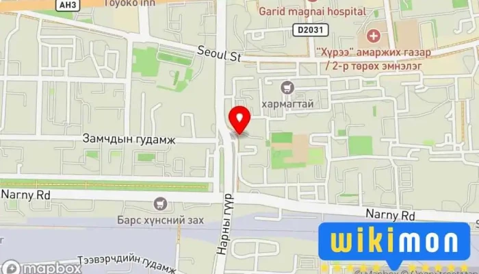 гэсэн газрын зураг Нийслэлийн Шүүхийн Шийдвэр Гүйцэтгэх Газар Засгийн газрын байшин дээр Улаанбаатар