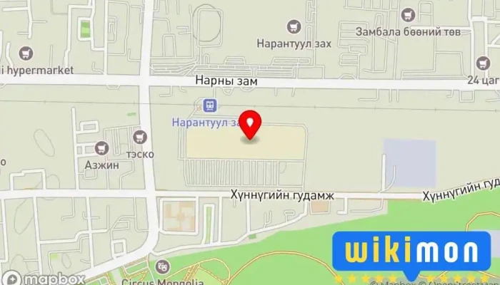 гэсэн газрын зураг Нийслэлийн Үйлчилгээний Нэгдсэн Төв - Дүнжингарав Засгийн газрын байшин дээр Улаанбаатар