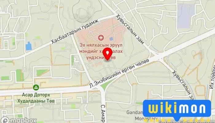 гэсэн газрын зураг Номт наран Сургууль дээр Улаанбаатар