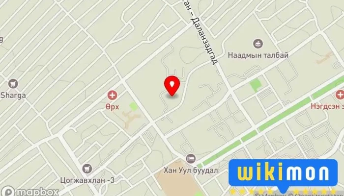 гэсэн газрын зураг Өмнөговь аймгийн Даланзадгад сумын МСҮТөв Мэргэжлийн Сургууль дээр Даланзадгад
