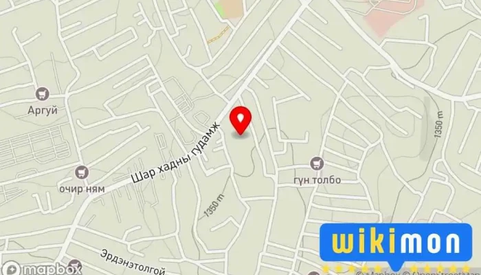 гэсэн газрын зураг Орхон түшээ мөрөн өрхийн эрүүл мэндийн төв Эмнэлэг дээр Өнөр Хороолол