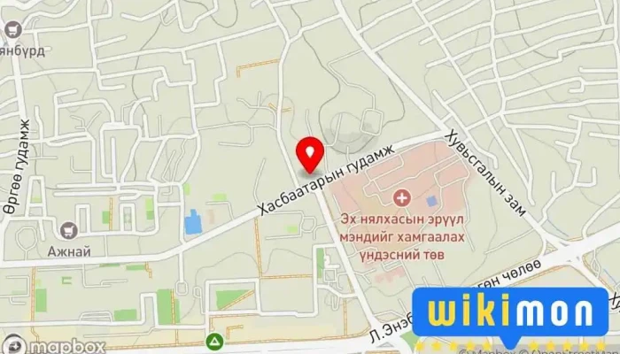 гэсэн газрын зураг Персон эмэгтэйчүүдийн эмнэлэг Эмэгтэйчүүдийн Эрүүл Мэндийн Эмнэлэг дээр Улаанбаатар