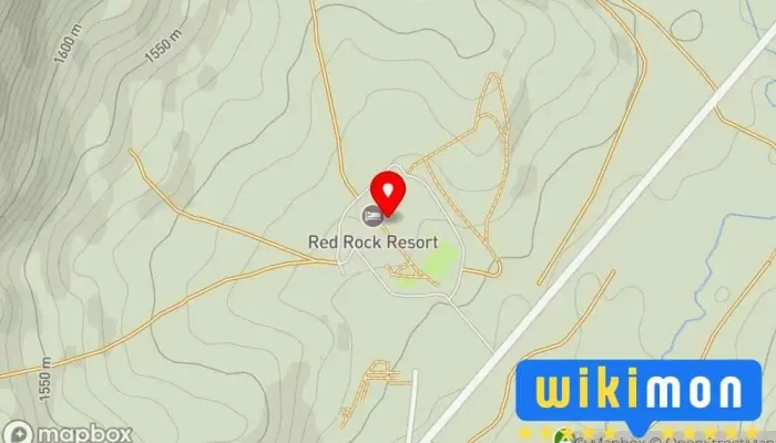 гэсэн газрын зураг Red rock resort, Mongolia Зочид буудал, Ресторан дээр 49km