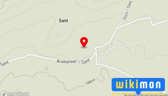 гэсэн газрын зураг Sant soum uvurkhangai Түр байрлах байр дээр Сант
