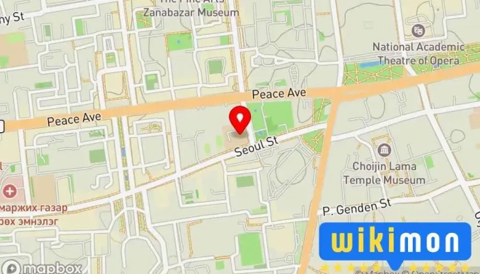 гэсэн газрын зураг School 1 Сургууль дээр Улаанбаатар