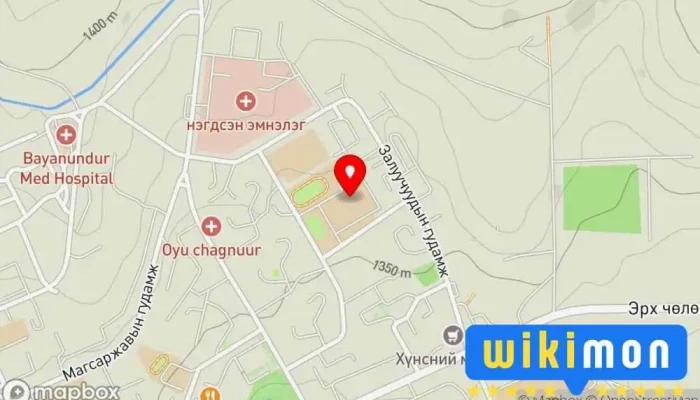 гэсэн газрын зураг School #19 Сургууль дээр Эрдэнэт