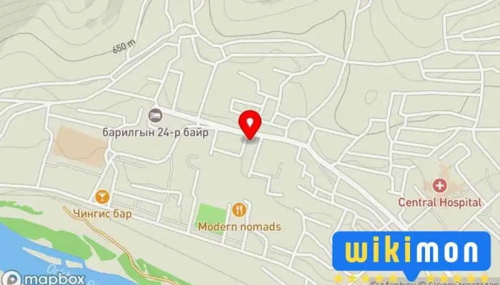гэсэн газрын зураг Сэлэнгэ аймгийн Хүнс, хөдөө аж ахуйн газар Засгийн газрын байшин дээр Сүхбаатар