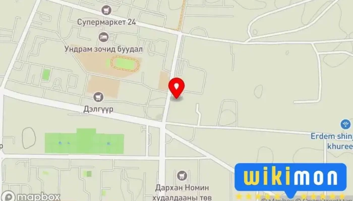 гэсэн газрын зураг Shine On Гоо сайхны барааны дэлгүүр дээр Дархан