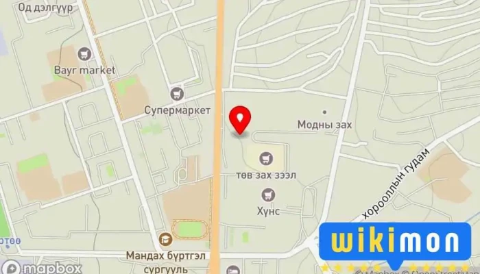 гэсэн газрын зураг Шинэ орчин төв Зах дээр Дархан