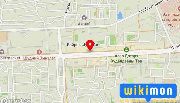 гэсэн газрын зураг Шөлөндө Түргэн хоолны ресторан дээр Улаанбаатар