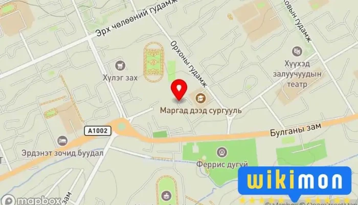 гэсэн газрын зураг Шуурхай цонх  дээр Эрдэнэт