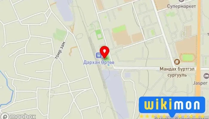 гэсэн газрын зураг Sixt Rent a Car - Meet & Greet Машин түрээслүүлэх газар дээр Дархан