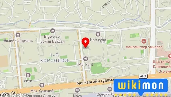 гэсэн газрын зураг СХД 14-р эрүүл мэндийн төв Нэгдсэн эмнэлэг дээр Улаанбаатар