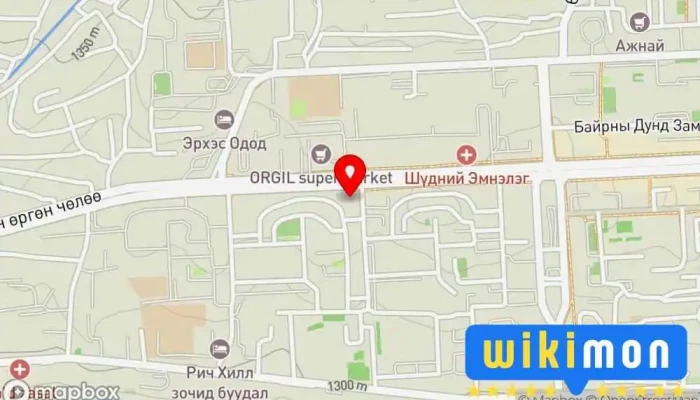 гэсэн газрын зураг SnowPlus 4-р хороолол Дүүхээ худалдааны төв Навчин тамхины дэлгүүр дээр Улаанбаатар