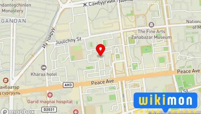 гэсэн газрын зураг Соронз төв Жолооны дамжаа дээр Улаанбаатар
