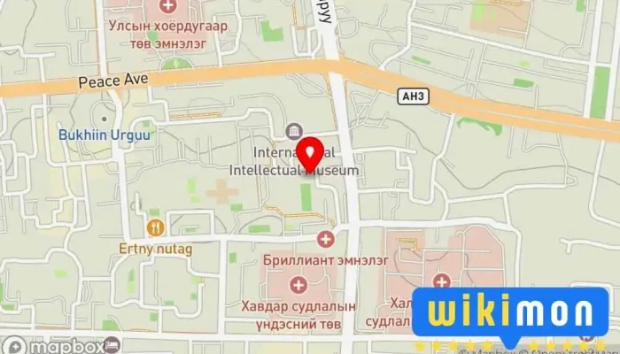 гэсэн газрын зураг Сугар-энх өрхийн эрүүл мэндийн төв Эмнэлэг дээр Улаанбаатар