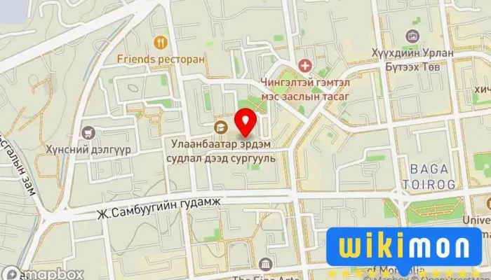 гэсэн газрын зураг СУИС Дотуур байр Оюутны дотуур байр дээр Улаанбаатар