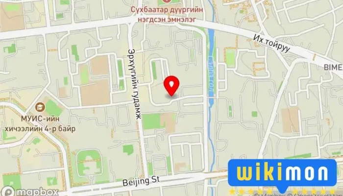 гэсэн газрын зураг Сүхбаатар дүүргийн Хөдөлмөр, халамжийн үйлчилгээний хэлтэс Ашгийн бус байгууллага дээр Улаанбаатар
