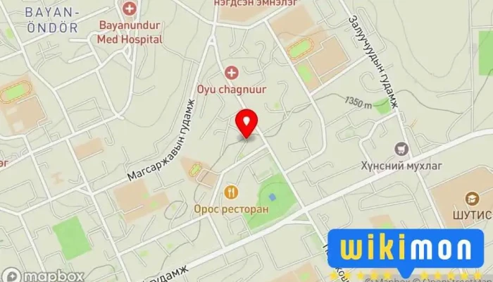гэсэн газрын зураг Сүсэгтний холбоо Сүм хийд дээр Эрдэнэт
