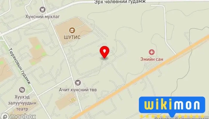 гэсэн газрын зураг Тансаг  дээр Эрдэнэт