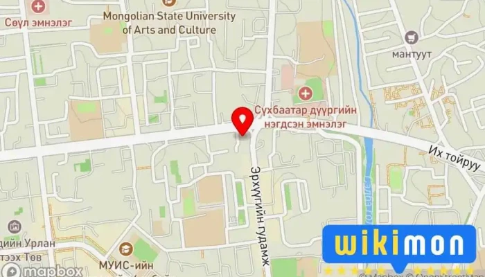 гэсэн газрын зураг Таван Тансаг Таван цулын зоогийн газар Ресторан дээр Улаанбаатар