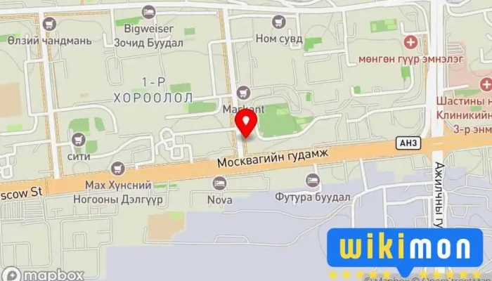 гэсэн газрын зураг Тэмүүлэл зоог Цайны газар дээр Улаанбаатар