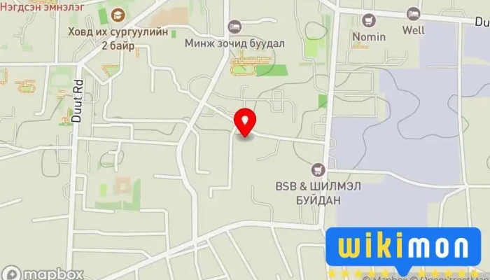 гэсэн газрын зураг Титэм плаза Бичиг хэрэгслийн дэлгүүр дээр Ховд