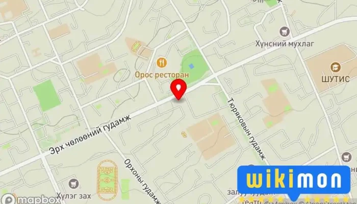 гэсэн газрын зураг Тод Өнгө хэвлэл  дээр Эрдэнэт