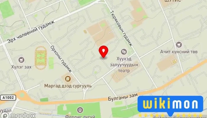гэсэн газрын зураг Төгс Гэгээрсэн Их Багш Чин Хайн Олон Улсын Нийгэмлэгийн Орхон аймаг дахь төв Ашгийн бус байгууллага дээр Эрдэнэт