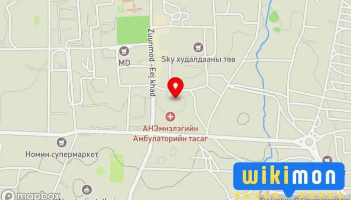 гэсэн газрын зураг Төв аймгийн Нэгдсэн эмнэлэг Эмнэлэг дээр Зуунмод