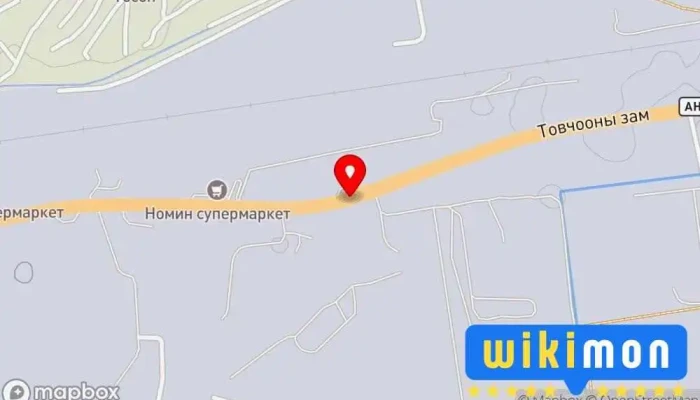 гэсэн газрын зураг Товчооны зам 4-р зогсоол Bus stop дээр Улаанбаатар