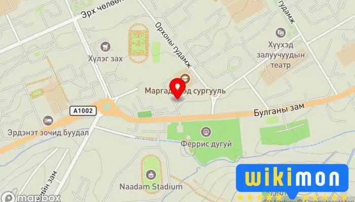 гэсэн газрын зураг Цэцэг зочид буудал Зочид буудал дээр Эрдэнэт