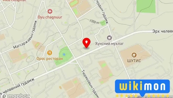 гэсэн газрын зураг Цэцгийн дэлгүүр Ургамал судлалын хүрээлэн дээр Эрдэнэт