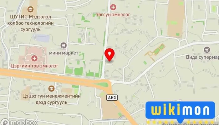 гэсэн газрын зураг ЦӨМ СУРГАЛТ ОФИЦЕР Сургууль дээр Улаанбаатар