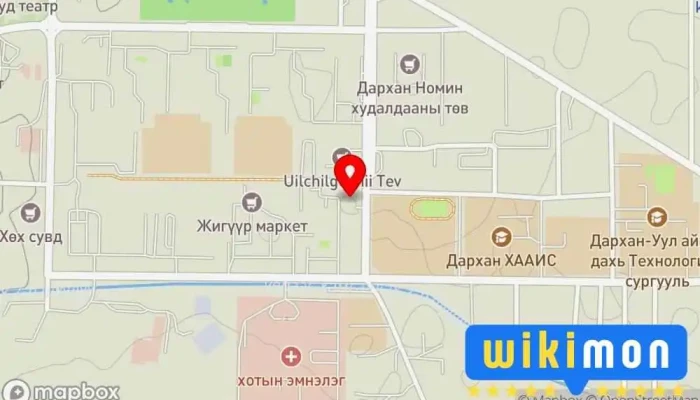 гэсэн газрын зураг Тулга цайны газар Ресторан дээр Дархан