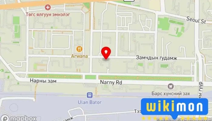 гэсэн газрын зураг Tumur zam, 47-r bair Нийтийн орон сууц дээр Улаанбаатар