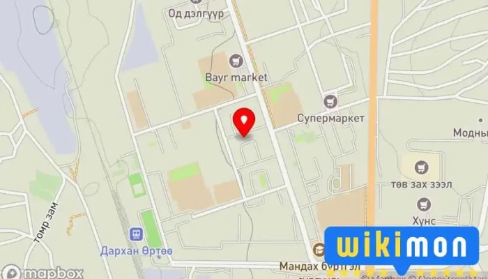 гэсэн газрын зураг UBCab Darkhan Машин түрээслүүлэх газар дээр Дархан